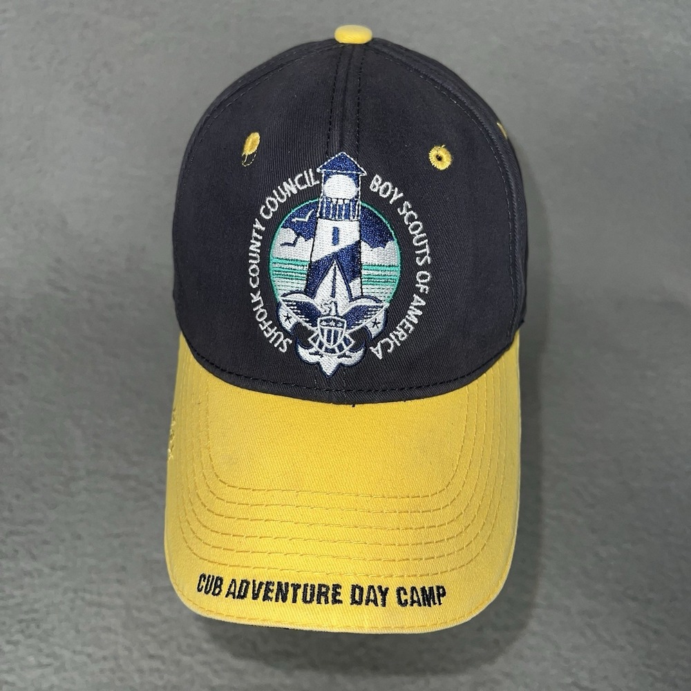 Cub Scouts Suffolk County NY Hat Cap Strap Back Blue Yellow OSFA Boy Scouts